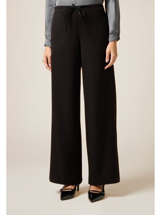 Oltre Oltre Pantaloni di tessuto P009J002464N033 Nero Baggy Fit