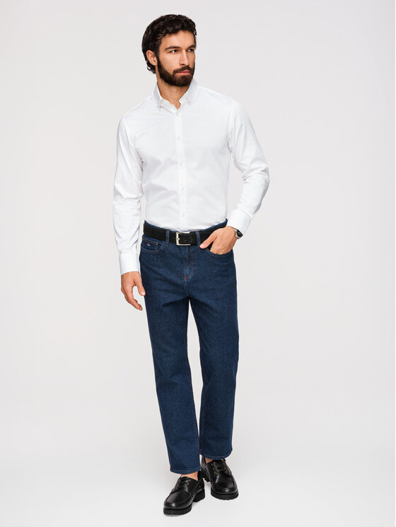 Ombre Ombre Koszula OM-SHOS-0211 Biały Slim Fit
