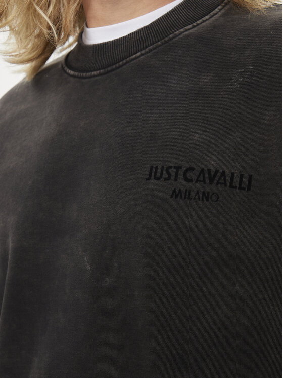 Just Cavalli Just Cavalli Džemperis ar kapuci 76OAIE03 Pelēks Regular Fit
