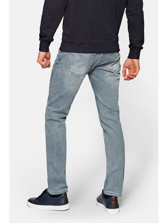 Lancerto Lancerto Jeansy Bryson Szary Slim Fit