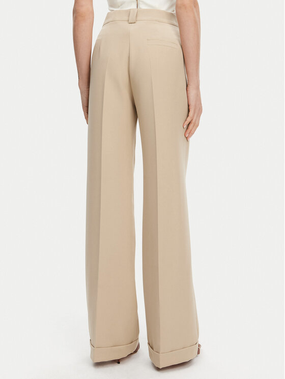 Maryley Maryley Hlače iz tkanine 25EB537/M26/43PG Bež Regular Fit