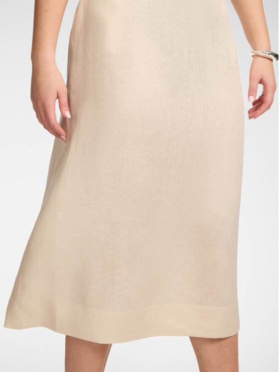 Elena Mirò Elena Mirò Spódnica midi 1065P000089N002 Kremowy A-Line Fit