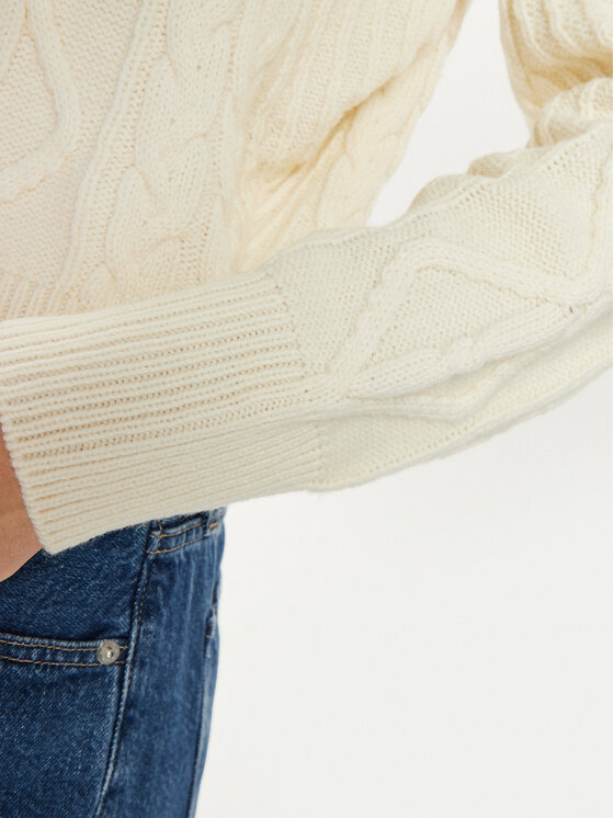 Wrangler Wrangler Sweter 112356472 Écru Regular Fit