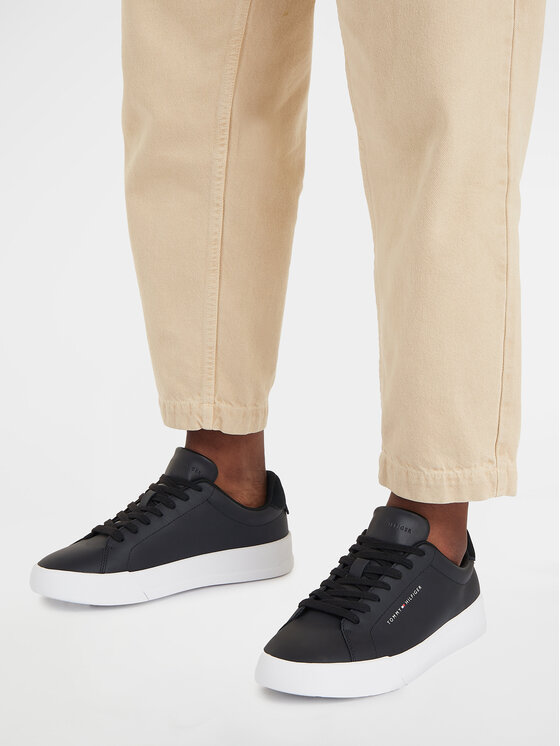 Tommy Hilfiger Tommy Hilfiger Αθλητικά Th Court Leather FM0FM04971 Μαύρο