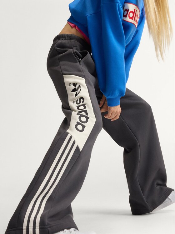 adidas adidas Teplákové kalhoty 172438 Tmavě šedá Loose Fit