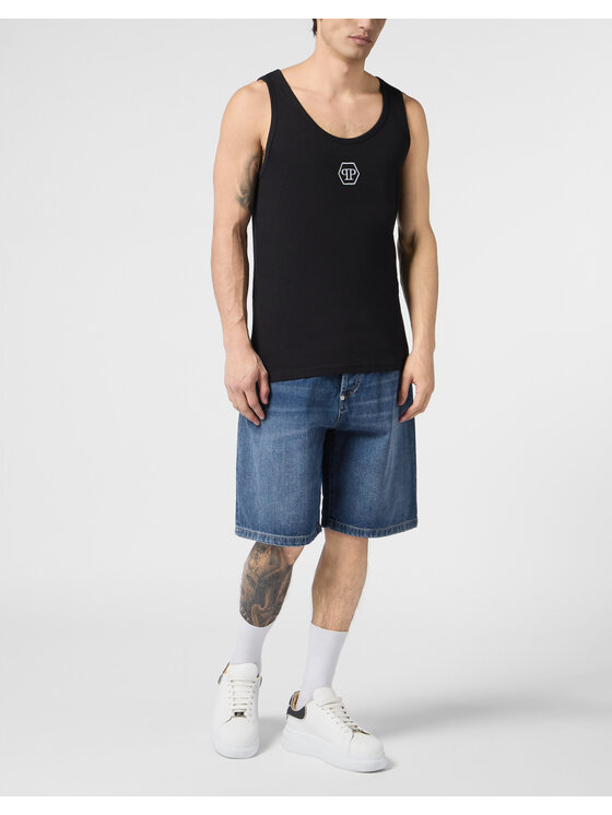 PHILIPP PLEIN PHILIPP PLEIN Szorty jeansowe 30583 Niebieski Loose Fit