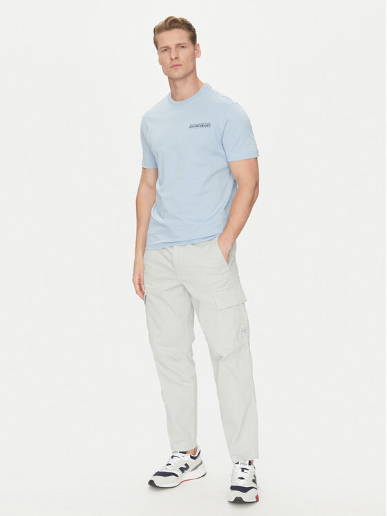 Napapijri Napapijri T-shirt S-Sovana NP0A4IE4 Celeste Regular Fit