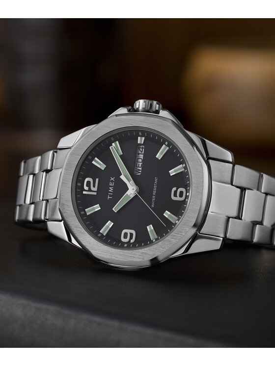 Timex Timex Zegarek TW2W92700 Srebrny