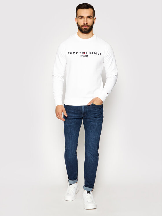 Tommy Hilfiger Tommy Hilfiger Світшот Logo MW0MW11596 Білий Regular Fit