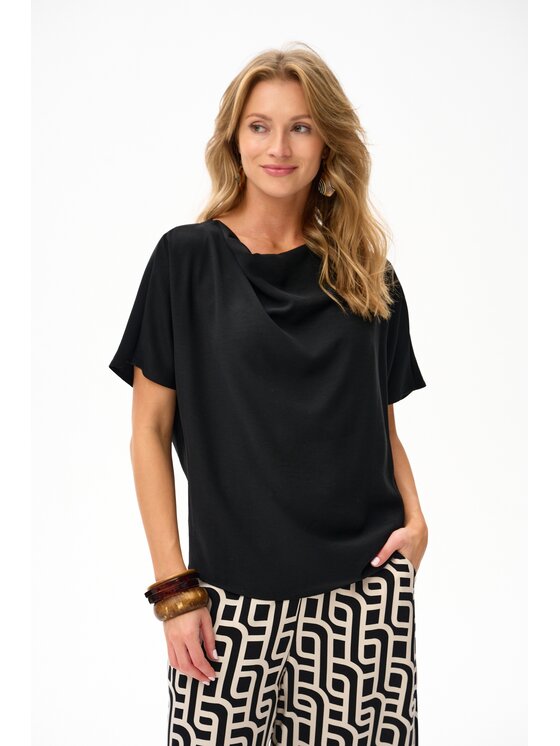 blue shadow blue shadow Bluzka Neri 2 Czarny Regular Fit