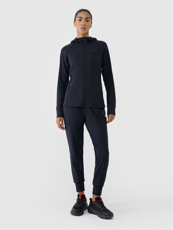 4F 4F Funkční mikina 4FWMM00TFSWF653-20S Černá Authentic Slim Fit