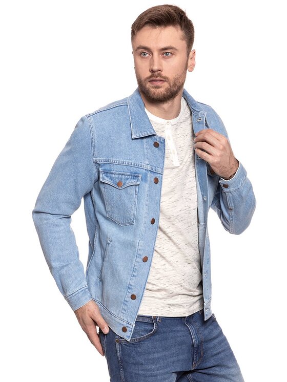 Wrangler Wrangler Giacca di jeans REGULAR JACKET Blu Regular Fit