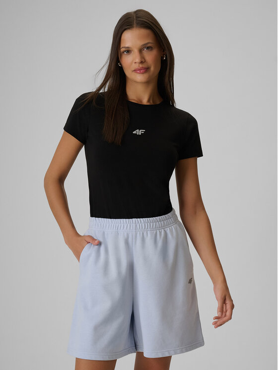 4F 4F T-Shirt NOS Czarny Slim Fit