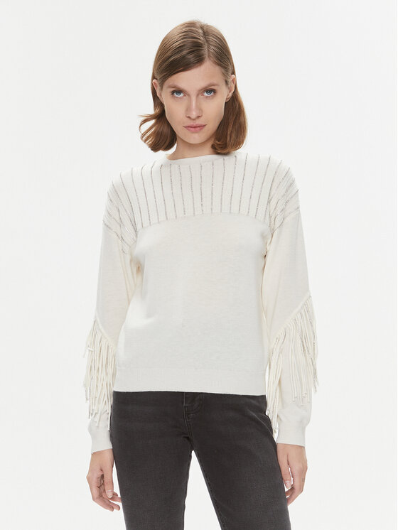 PINKO Pinko Pullover Libellula 102082 A19L Écru Regular Fit