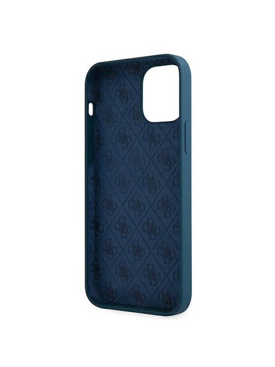 Guess Guess Etui na telefon Metal Logo Script Niebieski