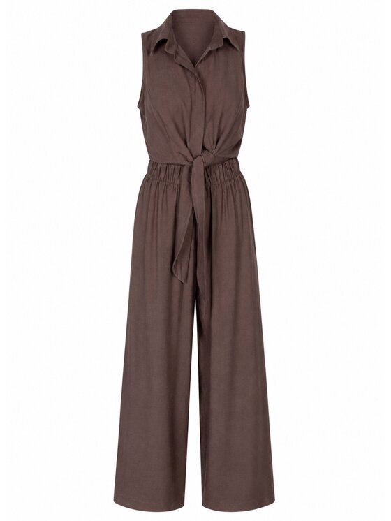 Agatha Studio Agatha Studio Komplet bluzka i spodnie A26LS-KC-K02 Brązowy Classic Fit