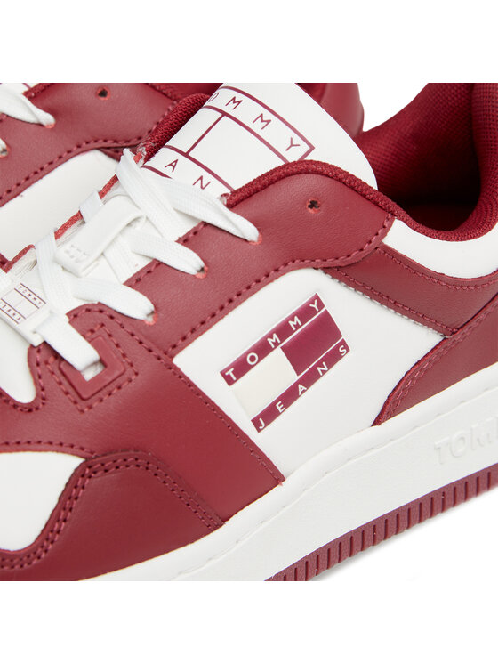 Tommy Jeans Tommy Jeans Sneakersy Tjw Retro Basket Leather EN0EN02532 Červená