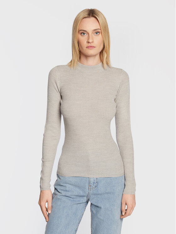 Brave Soul Pulover LK-248RIGBYG Gri Slim Fit