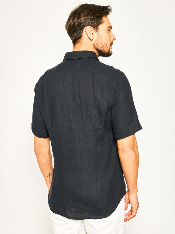 Camicia Luka 50405698 Nero Regular Fit