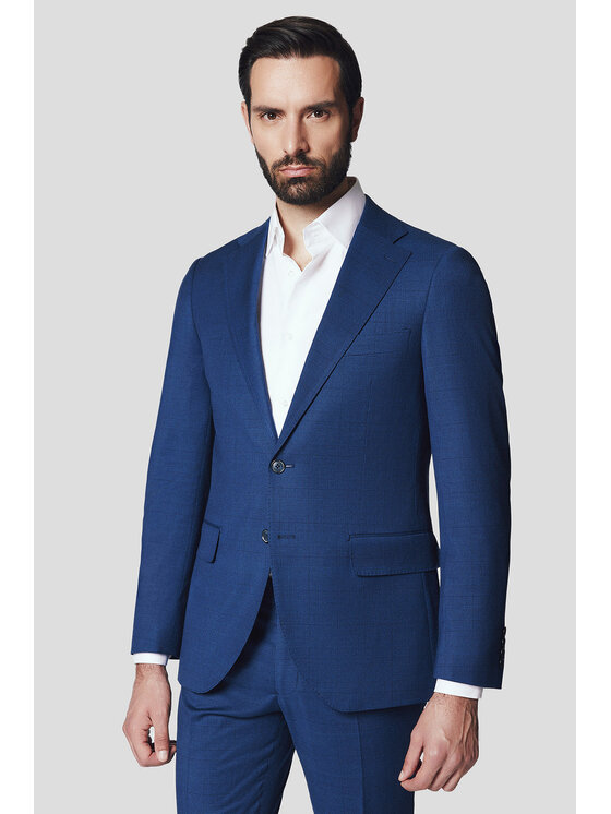 Lancerto Lancerto Garnitur Bakersfield GA073125000011 Granatowy Slim Fit