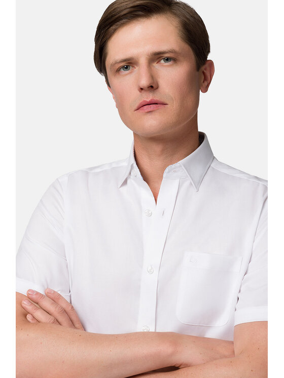 Lancerto Lancerto Koszula Olive KO073123000041 Biały Slim Fit
