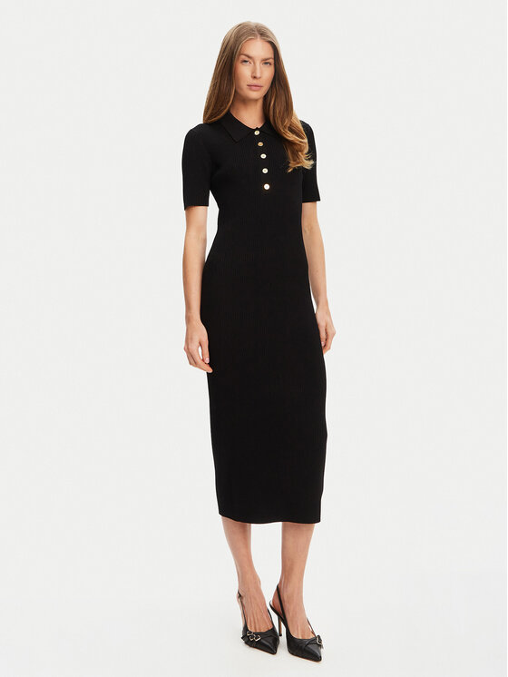 MICHAEL Michael Kors MICHAEL Michael Kors Rochie tricotată MT5832333D Negru Slim Fit