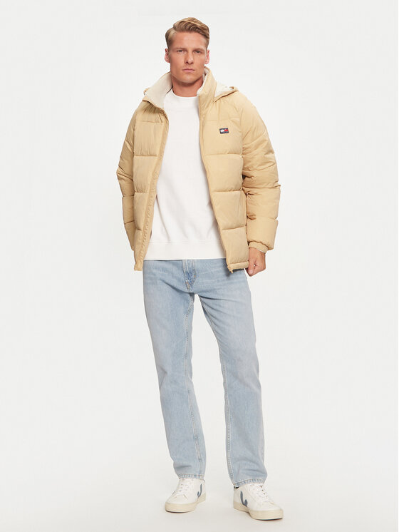 Tommy Jeans Tommy Jeans Зимно яке DM0DM20003 Бежов Relaxed Fit