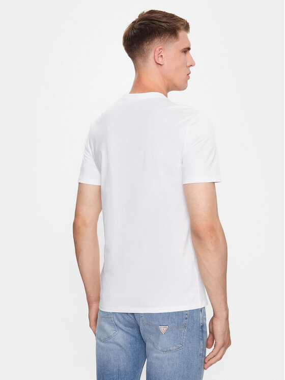 Guess Guess Tričko M2YI37 I3Z14 Biela Slim Fit