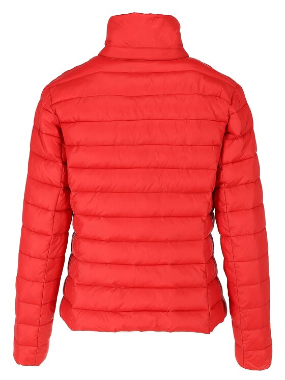 Perso Perso Kurtka przejściowa pikowana z klamerką Czerwony Slim Fit