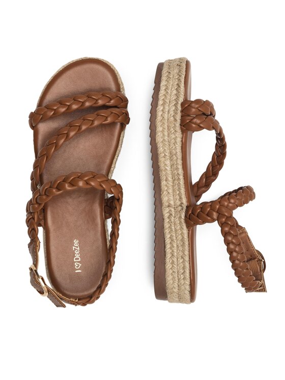 DeeZee DeeZee Espadryle E8875-1 Brązowy