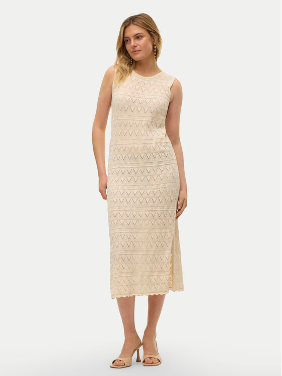 Vero Moda Letné šaty Bali 10302925 Écru Regular Fit