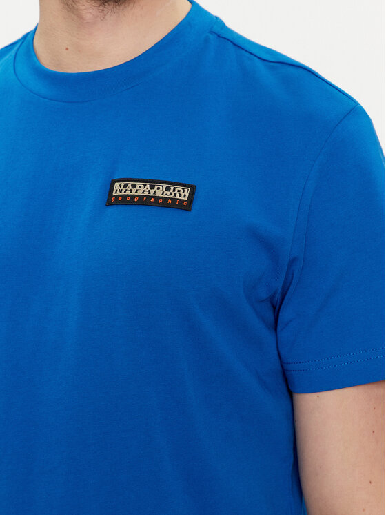 Napapijri Napapijri T-Shirt Iaato NP0A4HFZ Modrá Regular Fit