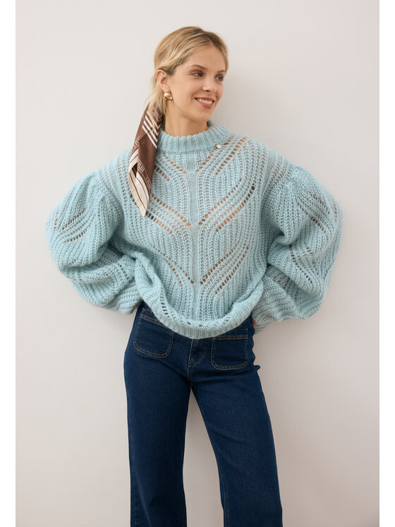 BIZUU BIZUU Svetr ROSSO Modrá Standard Fit