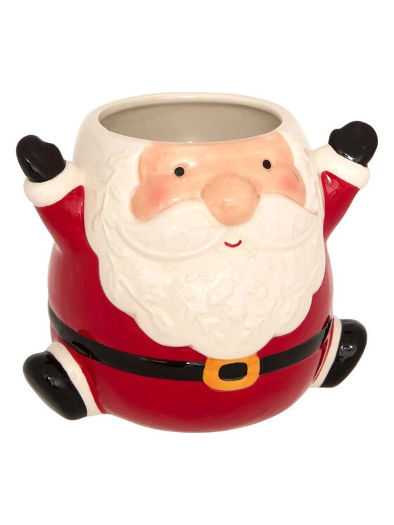 MIAhome MIAhome Pojemnik świąteczny na ciasteczka Santa Claus 23,5x18,5x15,5 cm Czerwony
