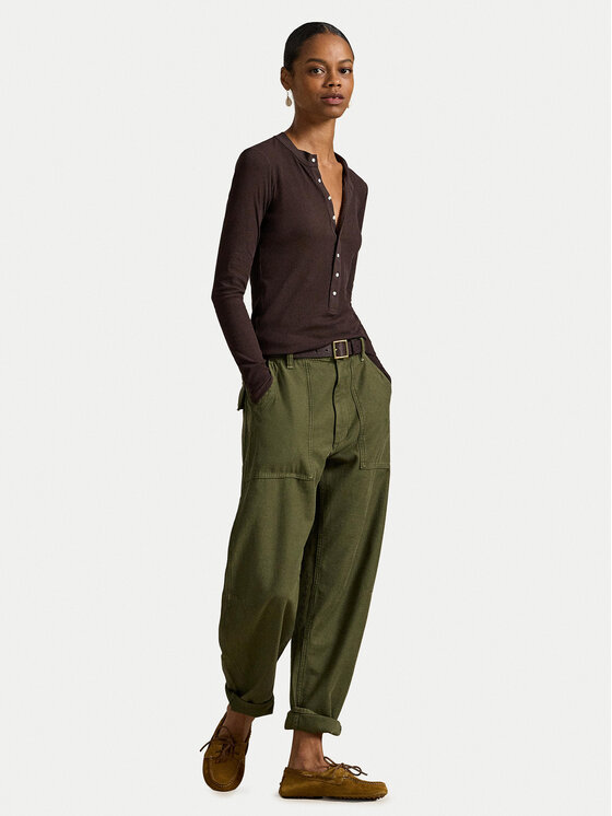 Polo Ralph Lauren Polo Ralph Lauren Pantaloni din material 211A93147002 Verde Relaxed Fit
