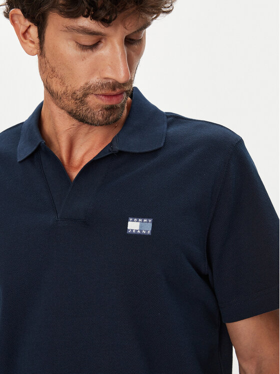Tommy Jeans Tommy Jeans Тениска с яка и копчета Skipper DM0DM21657 Тъмносин Regular Fit