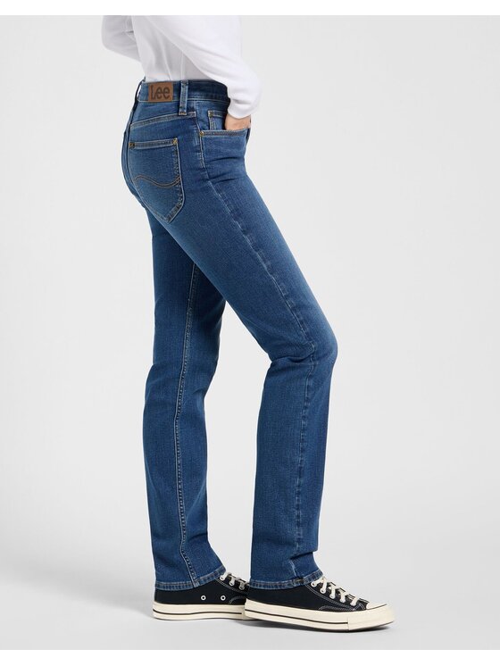 Lee Lee Jeansy MARION Niebieski Straight Leg