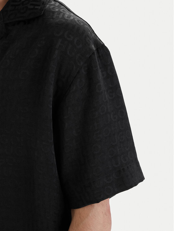HUGO HUGO Hemd Espino 50560614 Schwarz Oversize