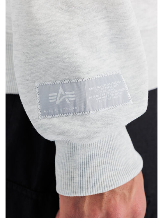 Alpha Industries Alpha Industries Bluza Label Backprint Sweatshirt Szary Regular Fit
