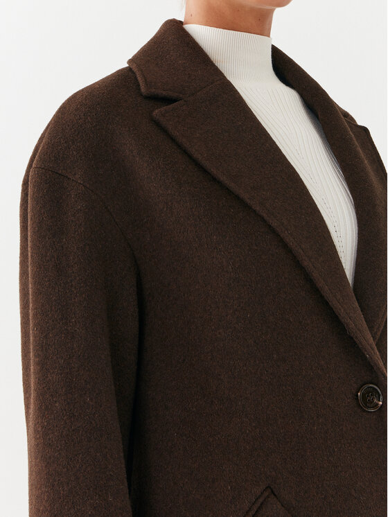 Guess Guess Cappotto di lana Elly W2BL0H WEWU0 Marrone Relaxed Fit