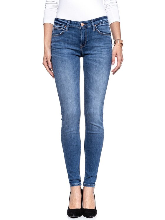 Lee Lee Jeansy SCARLETT Niebieski Skinny Fit