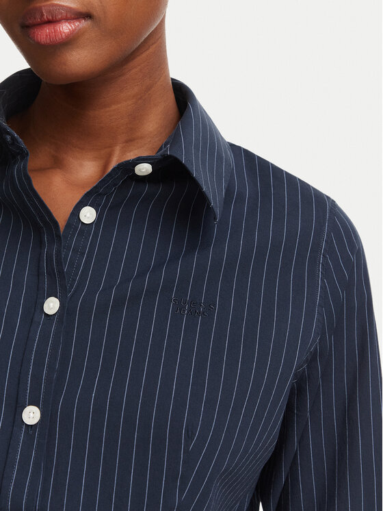 Guess Jeans Guess Jeans Koszula W6YH11 W2835 Granatowy Slim Fit