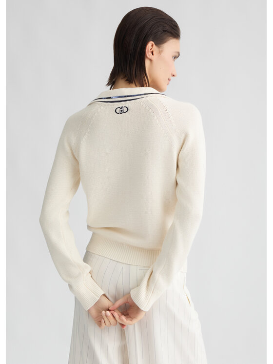 Liu Jo Liu Jo Maglione CA5112MS016M9090 Bianco Regular Fit