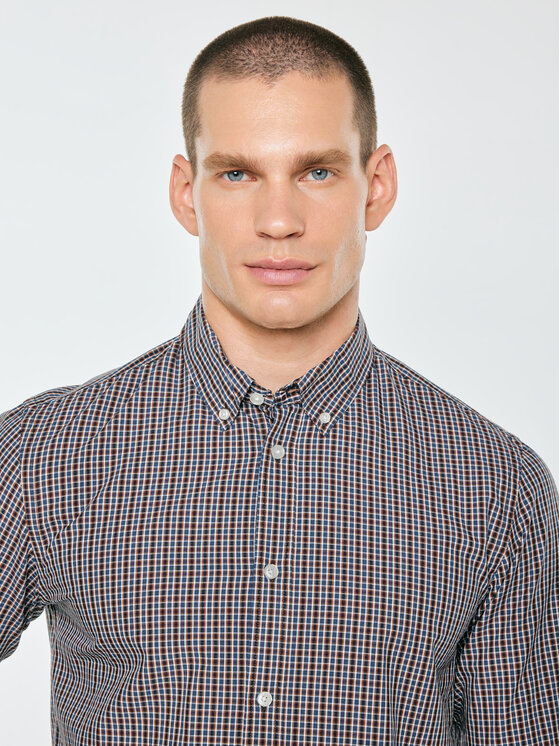 BIG STAR BIG STAR Koszula GIBKOR Bordowy Basic Fit