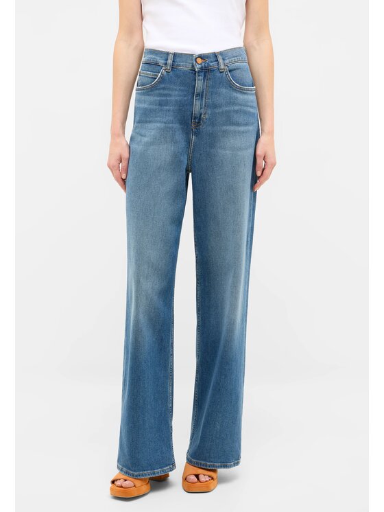 Mustang Mustang Jeansy Style Luise Wide Niebieski Wide Fit