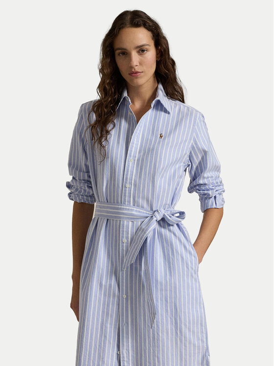 Polo Ralph Lauren Polo Ralph Lauren Sukienka koszulowa 211959901001 Błękitny Regular Fit