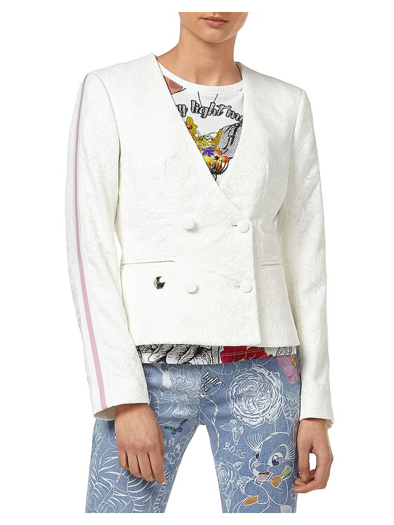 PHILIPP PLEIN PHILIPP PLEIN Vatovaná bunda 14543 Biela Regular Fit