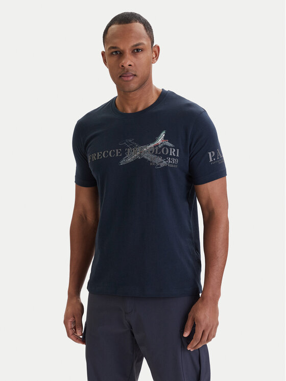Aeronautica Militare Aeronautica Militare Tričko 261TS2541UJ00727 Tmavomodrá Regular Fit