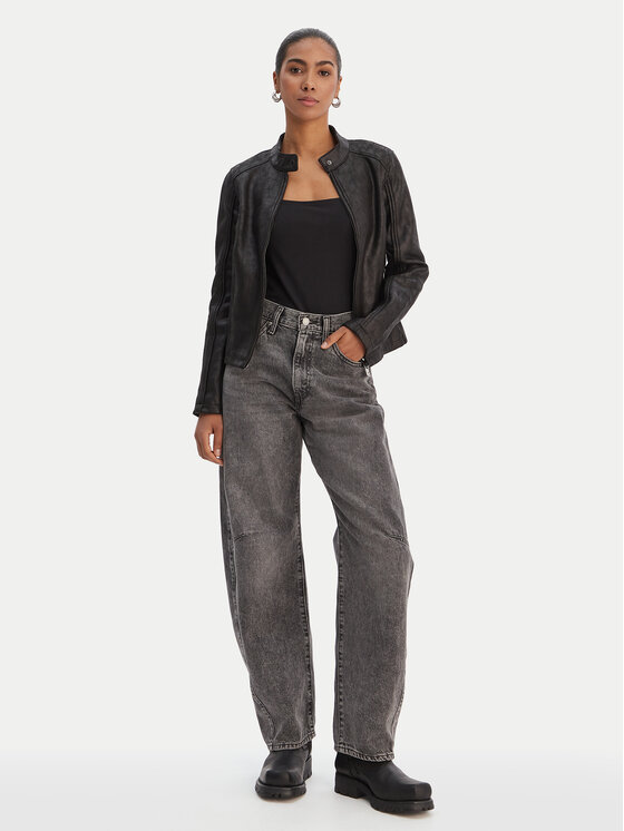 Desigual Desigual Demisezoninė striukė 26SWEW10 Juoda Regular Fit