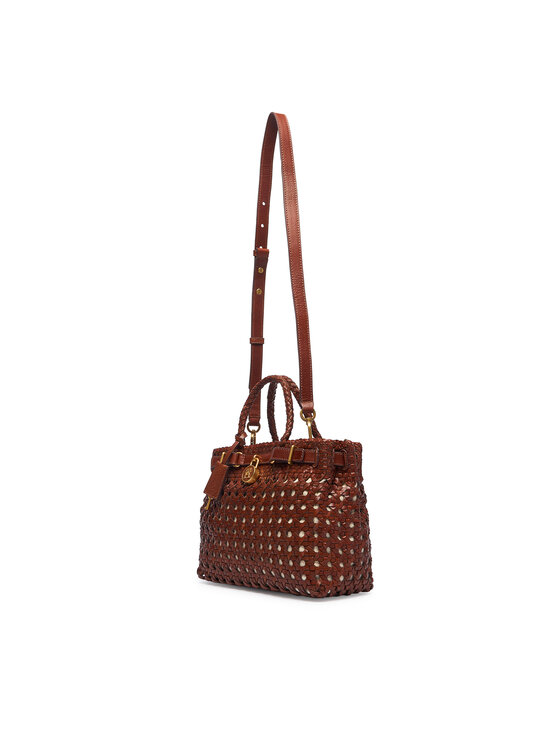 Tommy Hilfiger Tommy Hilfiger Torbica American Icon Mini Tote Braided AW0AW18734 Smeđa